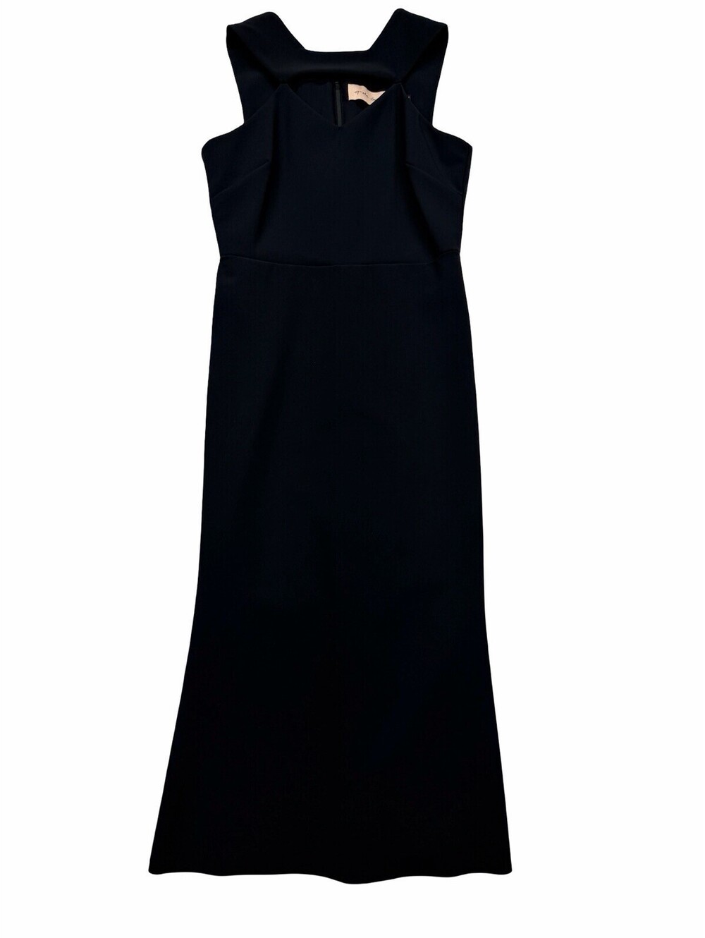 Greta Constantine Lient Maxi Cocktail Dress Sleevless Black Size M
